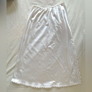 Vintage Satin & Lace Slip